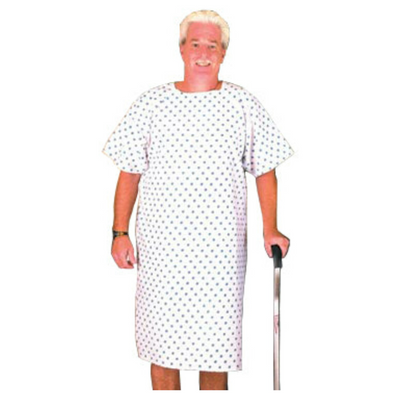 Medical Hospital Gowns-Blue Diamond Print - Noble's Health Care Products Solutions