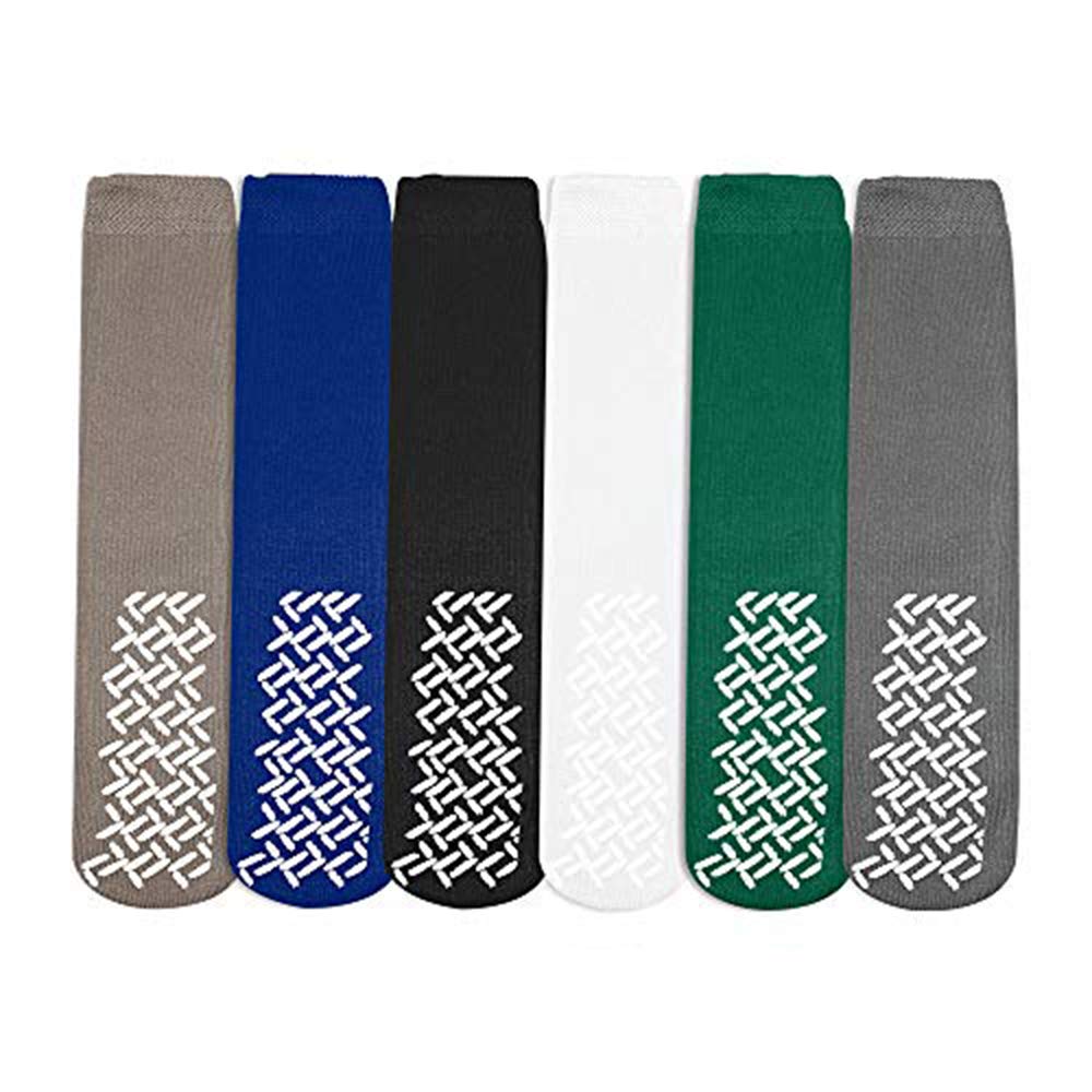 Non Skid Socks 6 Pairs (Men's Colors) Nobles Health Care Products