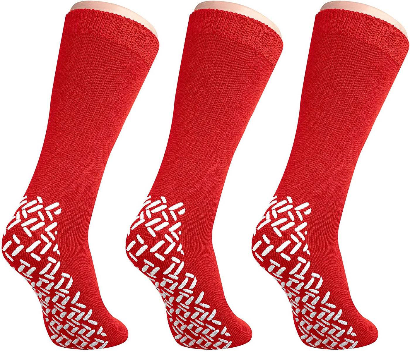 Double Sided Slipper Socks, Non Skid Hospital Travel Slipper Socks XXLGrey  2194