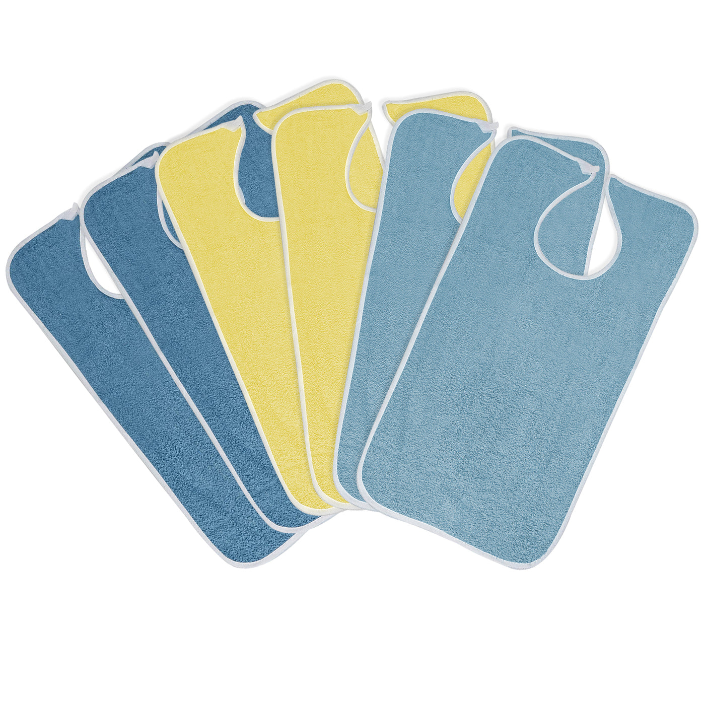 Terry Adult Bib with Velcro Closure (Assorted Color Combinations) - Noble's Health Care Products Solutions