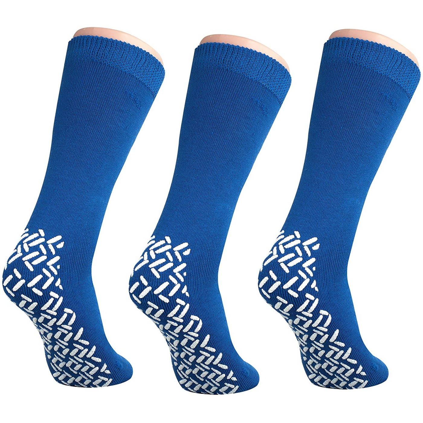 Non Skid Ankle Socks - (4 Pairs) - L/XL - Anti Slip Socks for