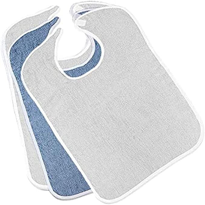 Terry Adult Bibs with Velcro Closure Made from 100% Cotton - Noble's Health Care Products Solutions